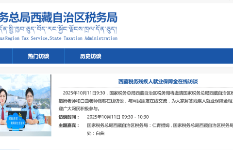 西藏稅務(wù)殘疾人就業(yè)保障金在線(xiàn)訪(fǎng)談